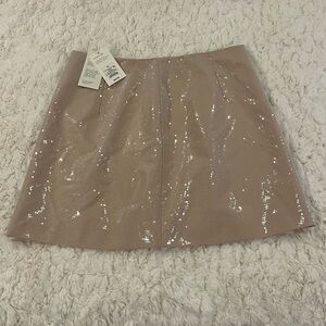 A New Day Champagne Sequin Mini Skirt Size 10 NWT